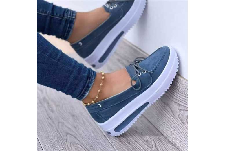 Non-Slip, Solid - colored and Low - top Women's Shoes - 9 Sizes & 4 Colors Blue UK8 | Wowcher