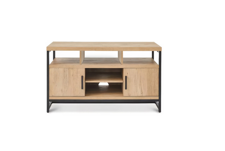 Oak or Walnut Brown Iron & Wood Dining Console – Contemporary, Robust, Space-Saving | Wowcher Oak or Walnut Brown Iron & Wood Dining Console – Contemporary, Robust, Space-Saving | Wowcher