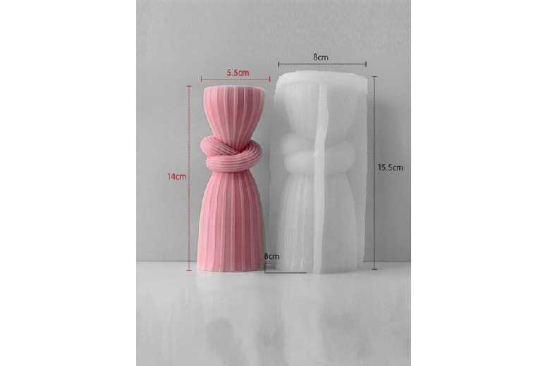 Knot Pillar Silicone Mold – Multi-Shape DIY Candle & Cleaning Tool Kit, Reusable, Easy-Release | Wowcher