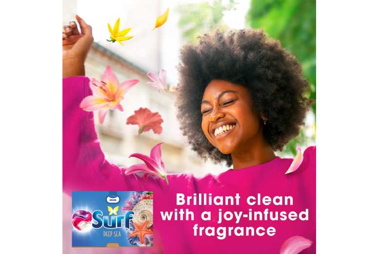 Surf 3-in-1 Deep Sea Laundry Capsules – Fast-Dissolving, XL 36 Washes, Fresh Ocean & Lavender Scent | Wowcher