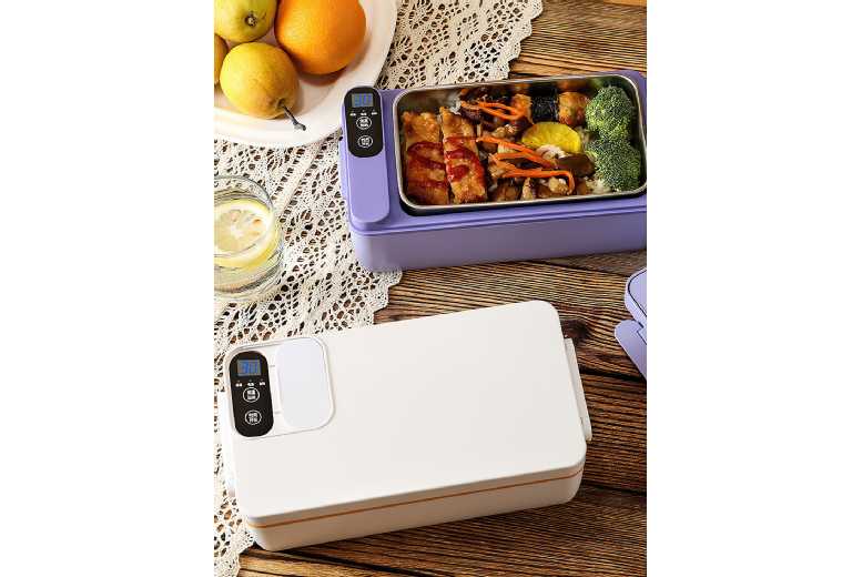 304 Stainless Steel Modular Food Storage Box – Portable, Leak-Proof, 1L Stackable Lunch Solution | Wowcher