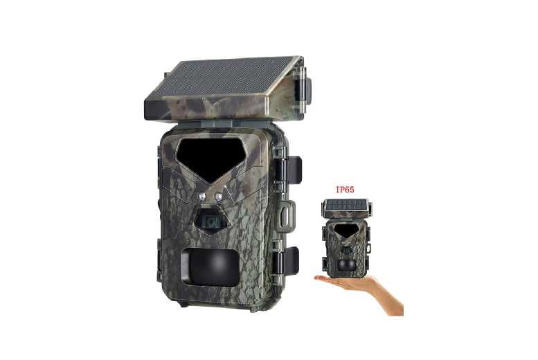 HD Solar-Powered Outdoor Trail Camera 20MP Night Vision – Wildlife & Security Cam Kit | Wowcher