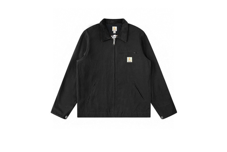 black/2XL-UK14: 1940s- Canvas Workwear Jacket for Men with Adjustable Fit | Wowcher