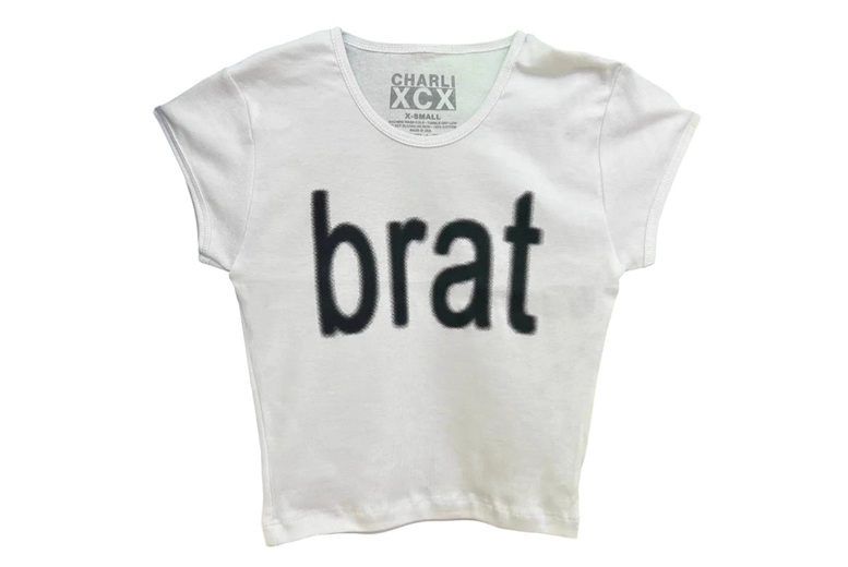 Trending Cotton Blend Slim Fit Cropped Women’s T-Shirt – Gothic Brat Letter Print, Stretch, Black or White | Wowcher Trending Cotton Blend Slim Fit Cropped Women’s T-Shirt – Gothic Brat Letter Print, Stretch, Black or White | Wowcher