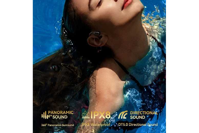 S10 Bone Conduction Wireless Bluetooth Headphones – IPX8 Waterproof, 32GB MP3, HiFi Audio, 10-Hour Battery | Wowcher