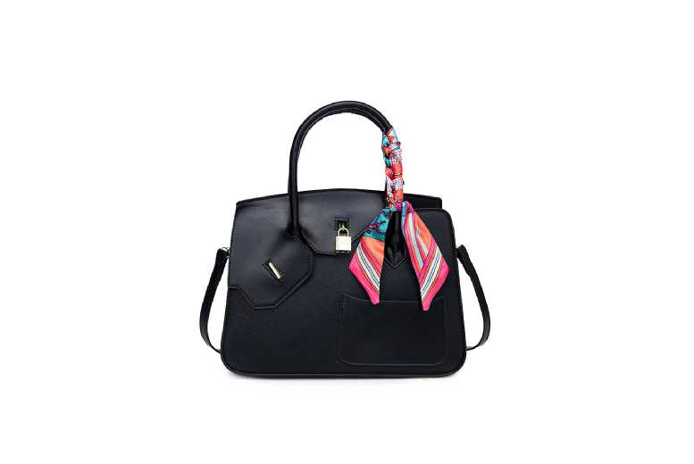 Unisex Red Croc-Embossed Kelly Tote – Detachable Strap – 9 Colours | Wowcher