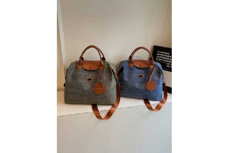 Unisex Green Denim Travel Tote Bag – 3 Colours | Wowcher