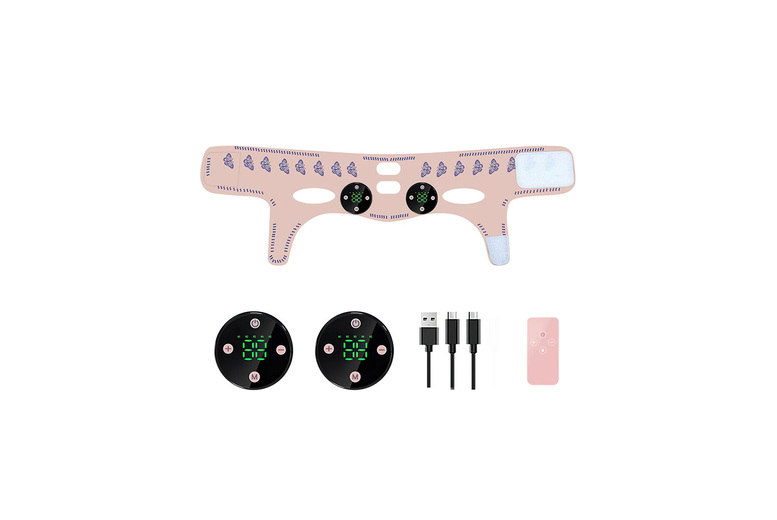 EMS Face-Lifting & Firming Beauty Mask Pink remote control model | Wowcher