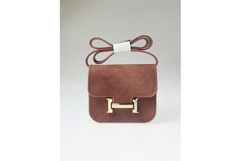 Unisex Black Mini PU Leather Crossbody Purse – Lightweight, Gold Clasp, 14 Colours | Wowcher