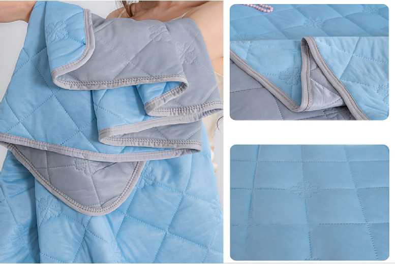 Summer Cooling Air Conditioning Quilt – Breathable Polyester, Machine Washable, 3 Sizes & Colours | Wowcher