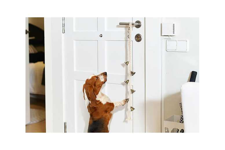 Adjustable Dog Training Doorbell – 6 Extra Loud Brass Bells, Cotton Rope, All Breeds | Wowcher