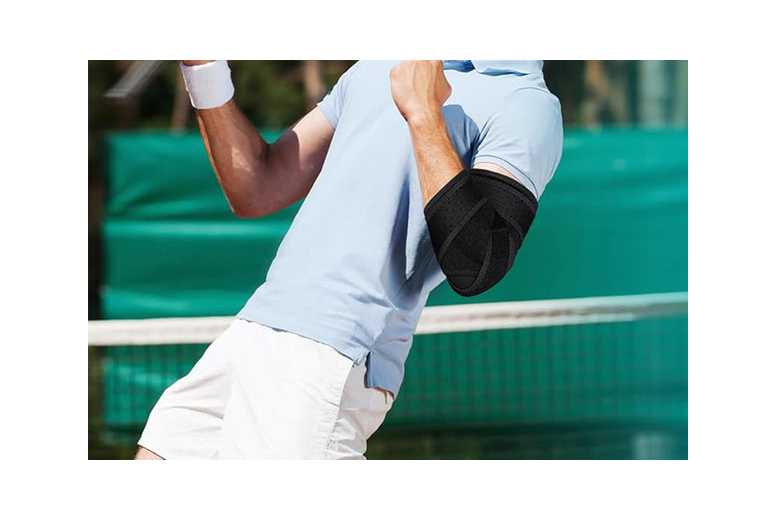Adjustable Elbow Support Brace – Breathable Nylon & Neoprene, For Joint Relief & All Skin Types, 2-Pack | Wowcher