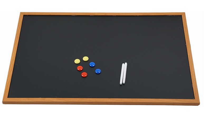 Magnetic Blackboard Wooden Framed Notice Chalkboard – Porcelain Steel, 30x45cm, Multipurpose Stationery Board | Wowcher