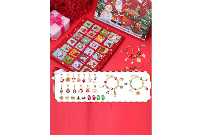 DIY Beaded Bracelet Set for Kids – Creative Jewellery Making Kit, Ages 6+, Christmas Countdown Gift | Wowcher