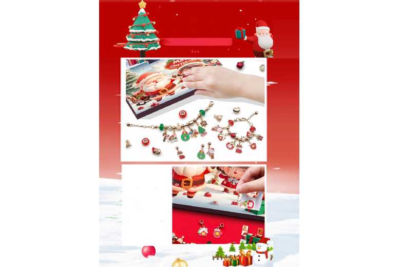 Children’s Creative DIY Beaded Bracelet Set – Princess & Christmas Themes, Ages 5+, Educational Craft Toy | Wowcher