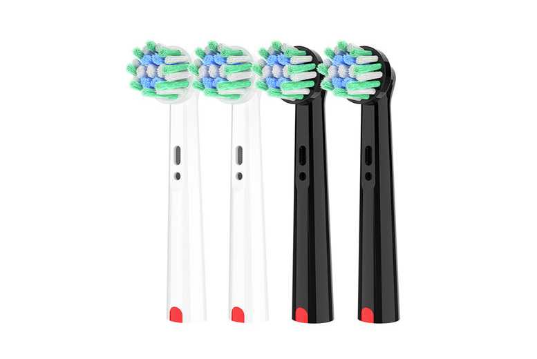 4-Pack Electric Toothbrush Replacement Heads Compatible with Oral-B – Soft Bristles for Daily Cleaning & Gum Care | Wowcher