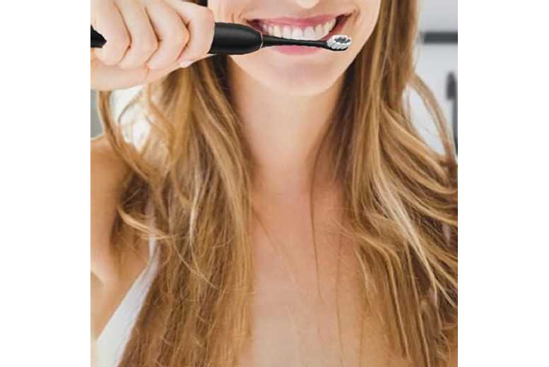 6-Speed Electric Sonic Toothbrush with 8 Replacement Heads – Travel-Friendly Oral Care | Wowcher
