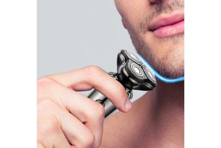 Men’s Electric Shaver & Beard Trimmer – Waterproof, Cordless, Replaceable Heads | Wowcher