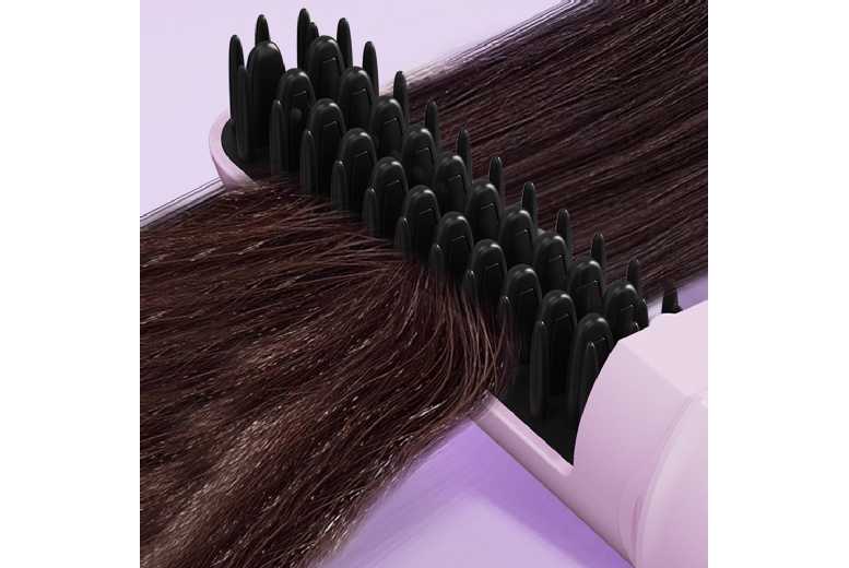 Cordless Hair Straightener Brush – Rechargeable, Fast Heat-Up, Compact Travel Design | Wowcher