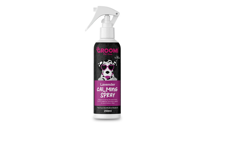 PRICE DROP! Groomi Lavender Calming Spray for Dogs – Natural Anxiety Relief, pH Balanced, Daily Use | Wowcher