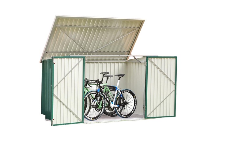 7ft Lockable Steel Garden Shed for Bikes, Bins, and Tools Storage | Wowcher
