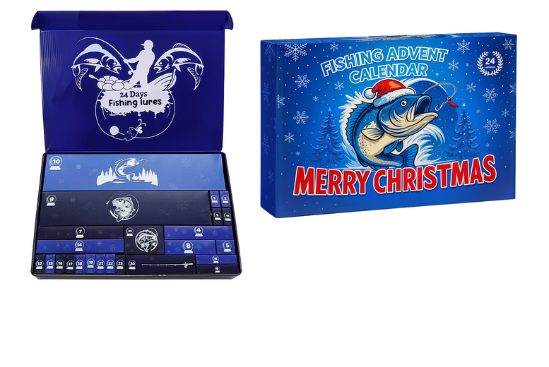 Outdoor Fishing 24-Piece Christmas Advent Calendar: Surprise Angler’s Gift | Wowcher