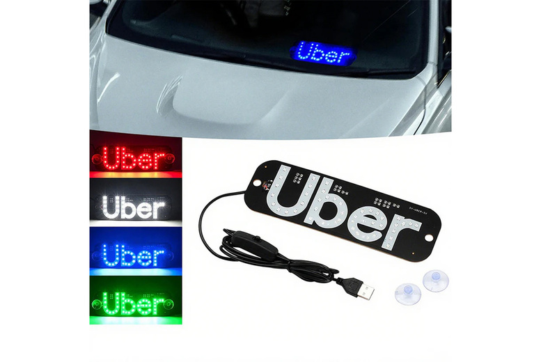 USB Car LED Taxi Indicator Light Set - Universal Fit, Weather-Resistant, Easy Installation | Wowcher