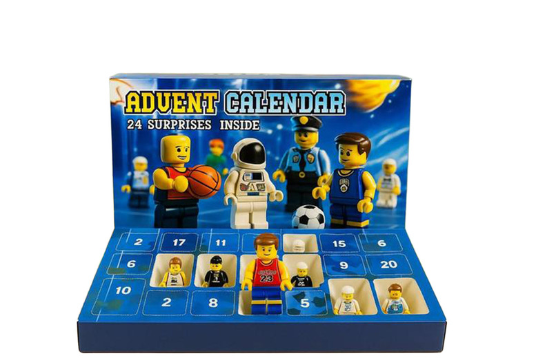 Building Block Advent Calendar with Sports & Astronaut Mini Figures! | Wowcher