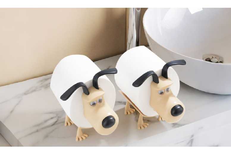 Cute Dog Shaped Toilet Paper Holder – Fun Bathroom Storage, Home & Office Decor | Wowcher