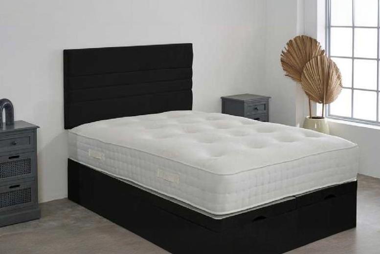 Hilton Plush Ottoman Divan Bed with Mattress – All-In-One Comfort & Storage | Wowcher Hilton Plush Ottoman Divan Bed with Mattress – All-In-One Comfort & Storage | Wowcher