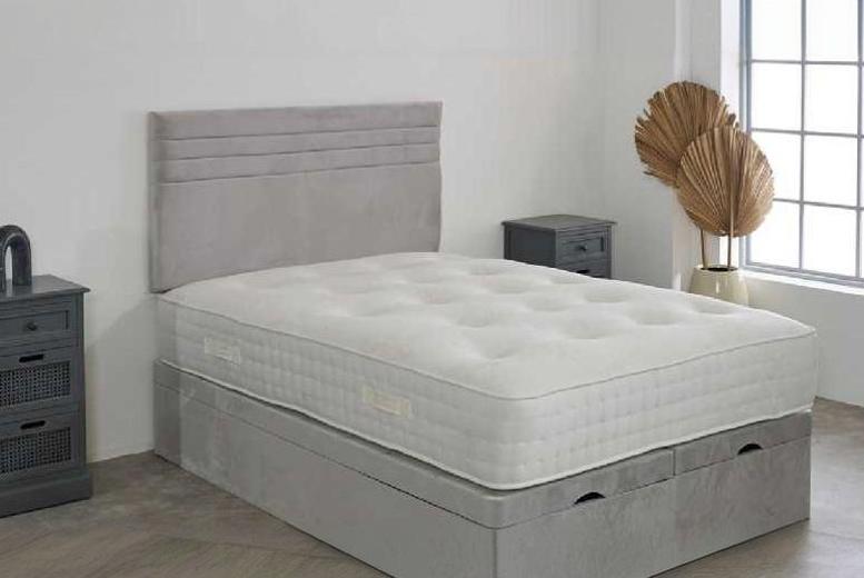 Paris Plush Ottoman Bed with 1000 Mattress – All-In-One Comfort & Storage | Wowcher Paris Plush Ottoman Bed with 1000 Mattress – All-In-One Comfort & Storage | Wowcher