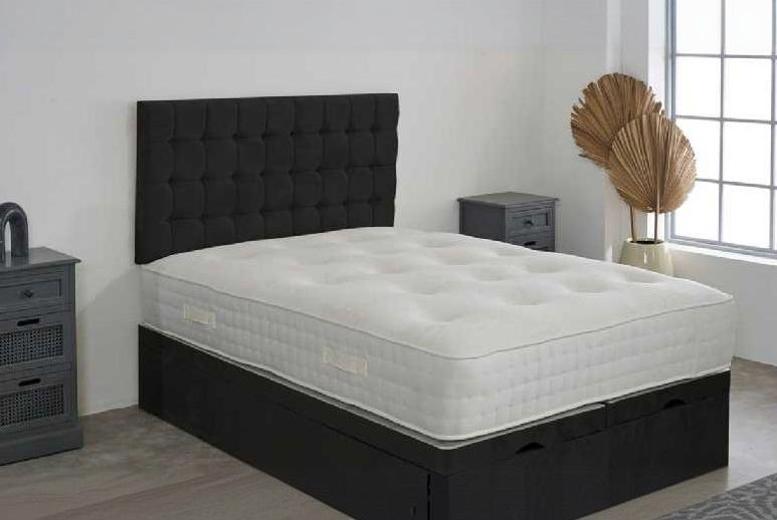 Omega Plush Foot Lift Ottoman All-In-One Bed with 1000 Mattress | Wowcher Omega Plush Foot Lift Ottoman All-In-One Bed with 1000 Mattress | Wowcher