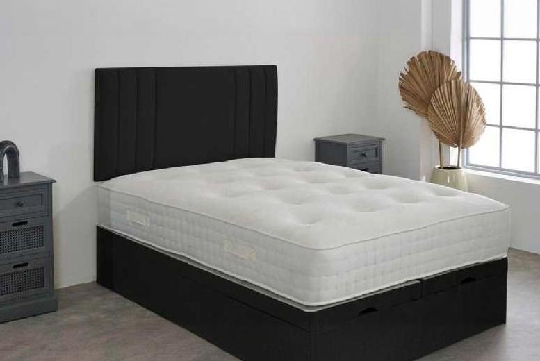 Valencia Plush Ottoman Divan Bed with 1000 Mattress – All-In-One Comfort & Storage | Wowcher Valencia Plush Ottoman Divan Bed with 1000 Mattress – All-In-One Comfort & Storage | Wowcher