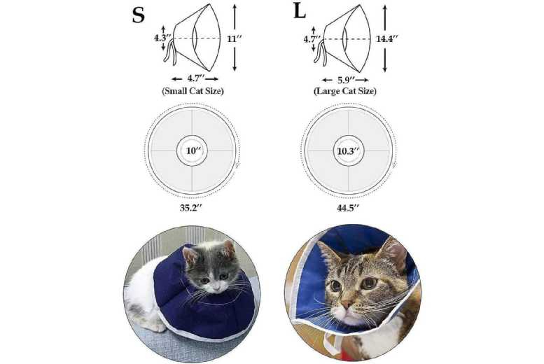 Soft Plush Cat Recovery Collar – Adjustable Anti-Lick Cone for Surgery & Wound Care | Wowcher