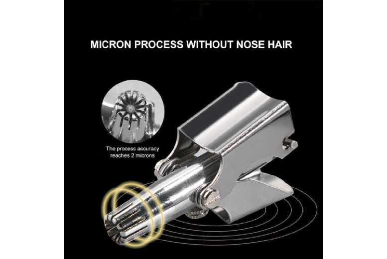 Men’s Manual Stainless Steel Nose & Ear Hair Trimmer Set – Compact Grooming Tool for Bathroom | Wowcher