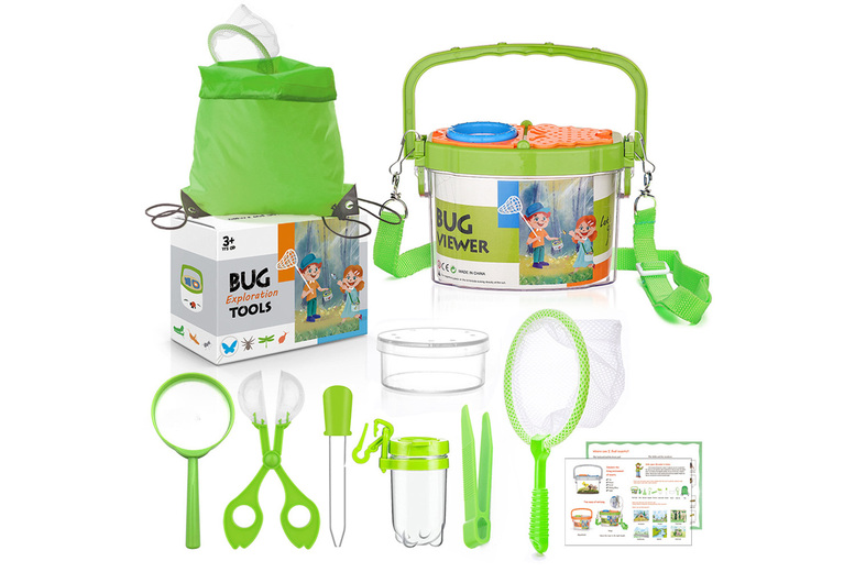 11 Piece Outdoor Adventure Insect Catching Kit for Kids – 4 Colours | Wowcher
