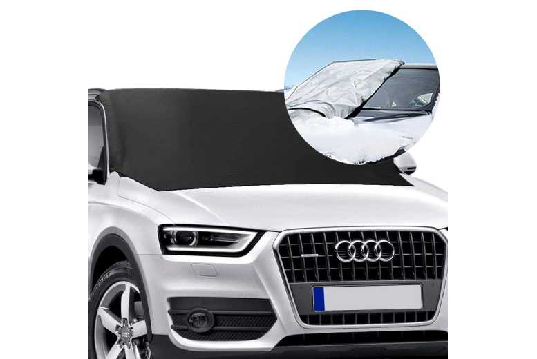 Reversible Windscreen Car Cover - Universal Fit, Anti-Theft, Durable Polyester, All-Weather Protection | Wowcher