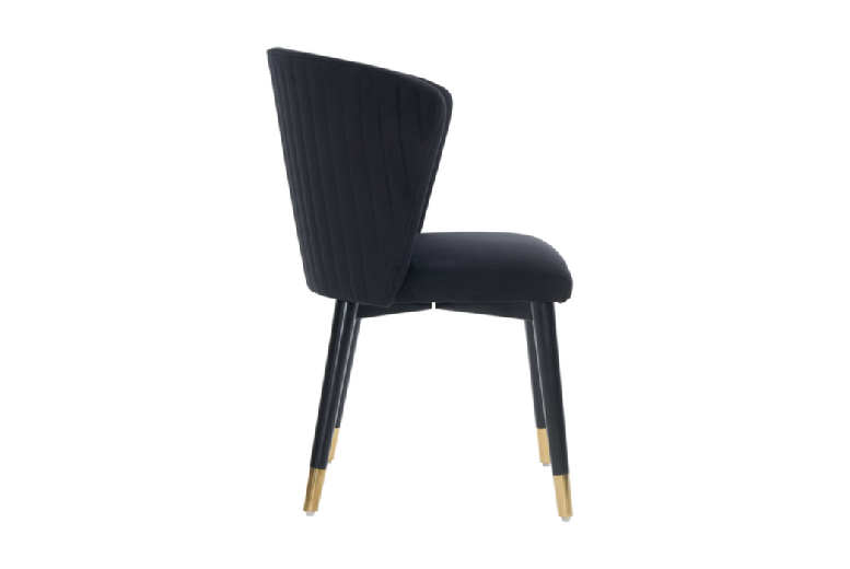 Elara Velvet Dining Chair – Tufted Back, Gold-Tipped Legs, Modern Upholstered Dining Seating | Wowcher Elara Velvet Dining Chair – Tufted Back, Gold-Tipped Legs, Modern Upholstered Dining Seating | Wowcher