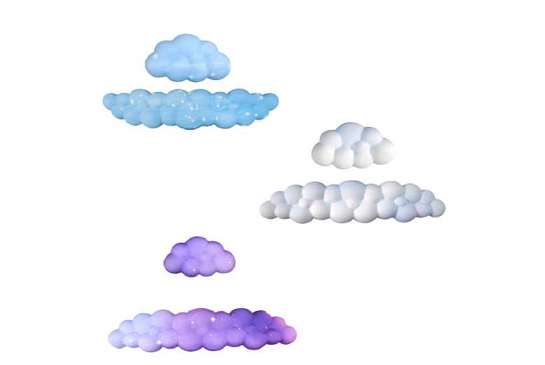 Ergonomic Gradient Cloud Keyboard & Mouse Wrist Rest Support Set – Gaming Accessory | Wowcher