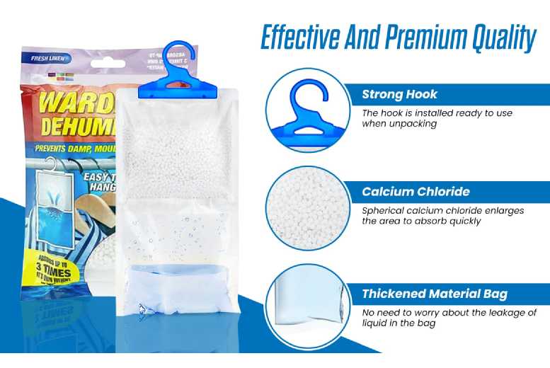 Hanging Wardrobe Dehumidifier Sachets – Moisture Absorber, Fresh Scents, Compact Design | Wowcher
