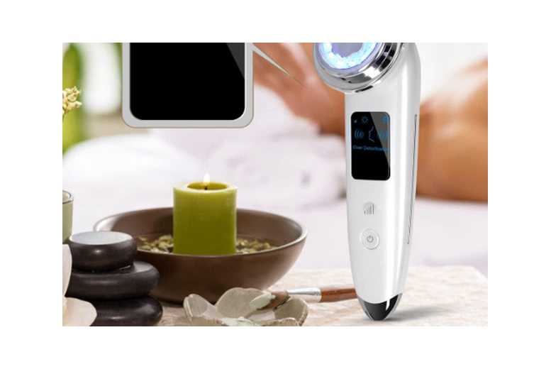3 Colour LED Facial Massager – Anti-Ageing, Brightening & Acne Care Device for All Skin Types | Wowcher