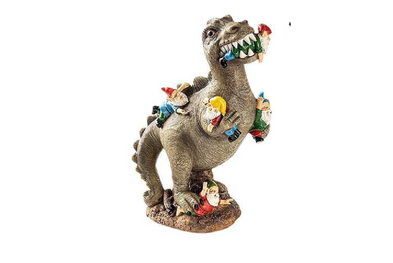 Dinosaur Garden Ornament – Weather-Resistant Resin Sculpture, Modern Outdoor Decor | Wowcher