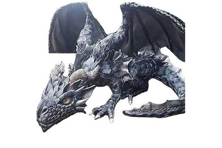 Resin Dragon Garden Ornament – Modern Outdoor Sculpture, Weather-Resistant Decor (16x10x9cm) | Wowcher