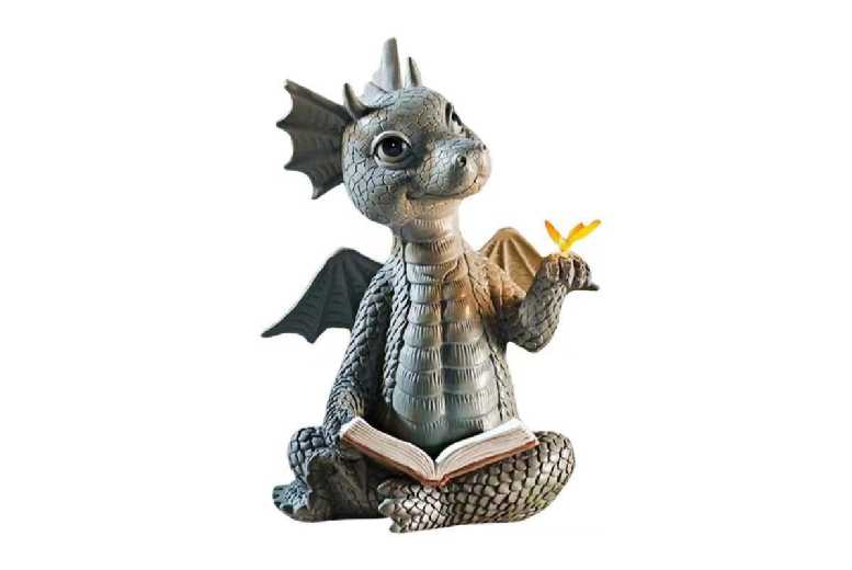 Resin Dinosaur Garden Ornament – Weather-Resistant Outdoor Decor Sculpture | Wowcher