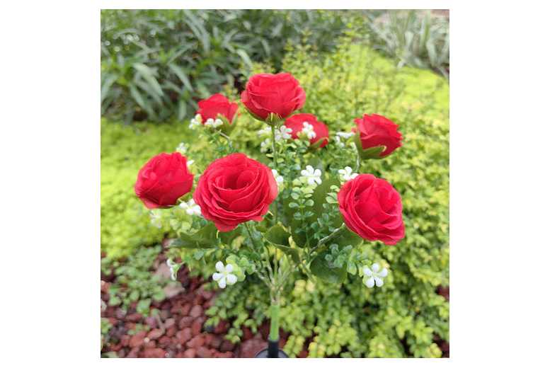 Solar LED Rose Garden Lights – Dual-Colour, Outdoor, Weatherproof | Wowcher