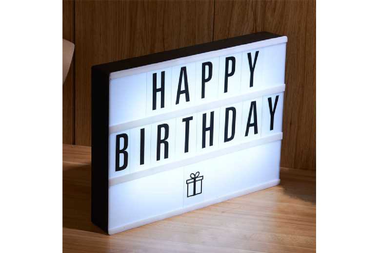 A4 LED Letter Light Box Sign – Dual Power, Waterproof, Modern Decorative Home Display | Wowcher
