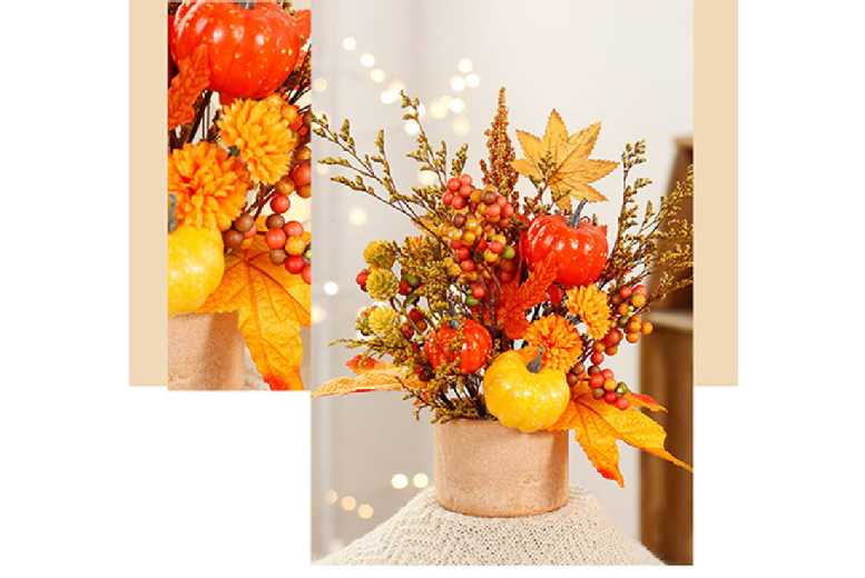 Simulated Autumn Maple Leaf & Pumpkin Decorative Potted Plant – Eco-Friendly Fabric & Plastic, Harvest Festival Table Decor | Wowcher Simulated Autumn Maple Leaf & Pumpkin Decorative Potted Plant – Eco-Friendly Fabric & Plastic, Harvest Festival Table Decor | Wowcher