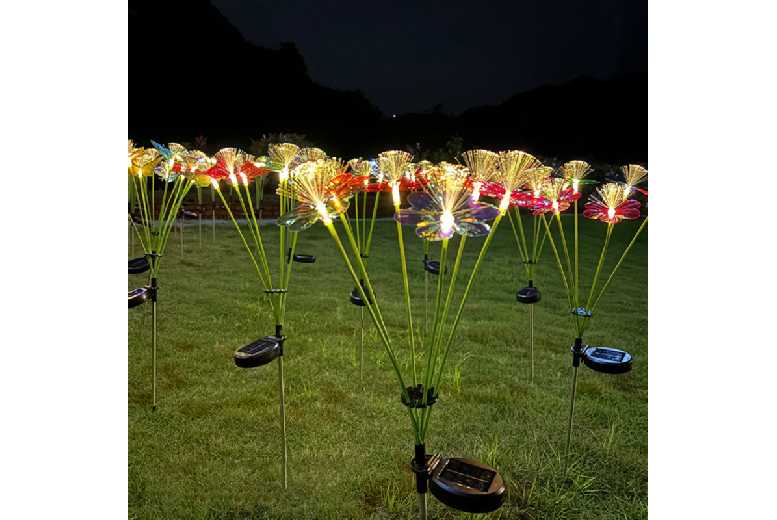 Solar LED Butterfly Flower Stake Light – Waterproof Outdoor Garden Lighting | Wowcher