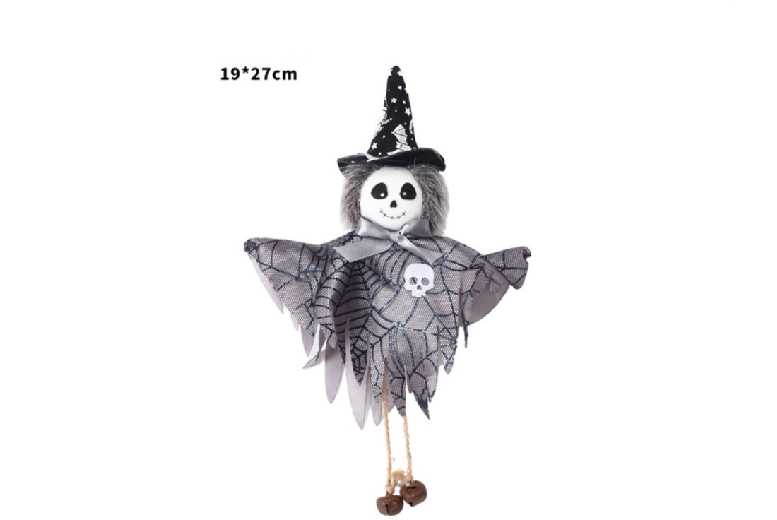 Halloween Pumpkin Ghost Witch Doll Pendant – Non-Woven Hanging Home Decor, 19x27cm | Wowcher