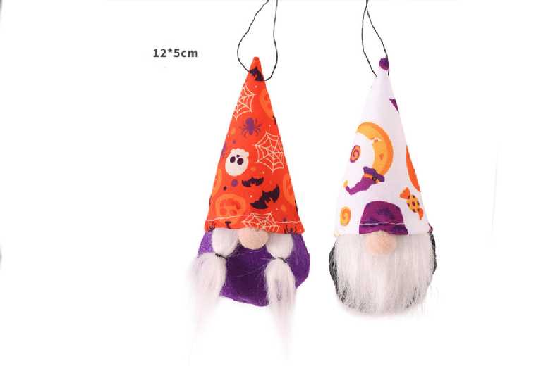 Mini Faceless Old Man Doll Pendant – Eco-Friendly Halloween Home Decor, Non-Woven Fabric, 12x5cm, Classic Styles | Wowcher